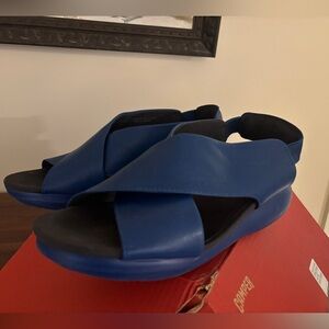 Camper Balloon Blue Ultra Soft Leather Sandals Size 41